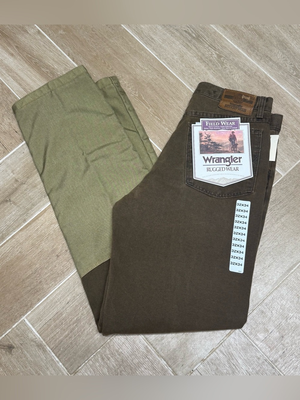 VTG Wrangler Rugged Field Wear 90's Hunting Pants DEADSTOCK NWT 32x34 MENS